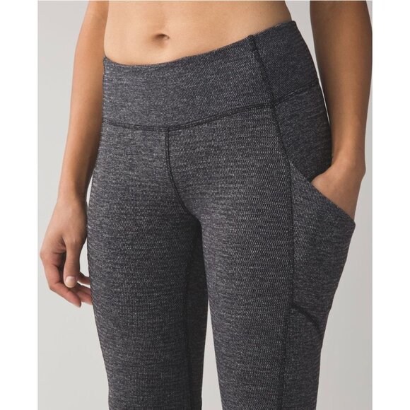 Lululemon Rulu Speed Tight Leggings Black Heathered Gray Size 4 EUC - Picture 6 of 15
